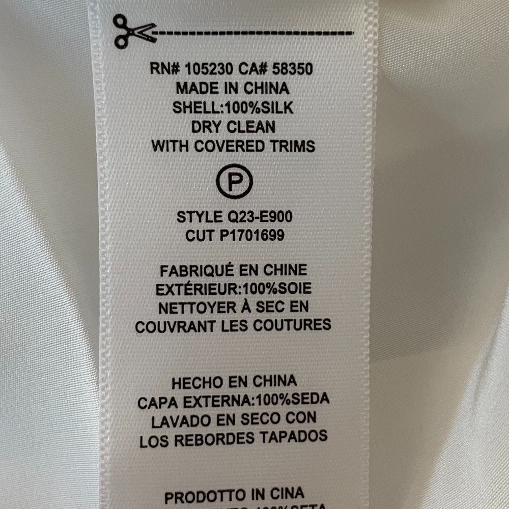 Bright White Essential Silk Shirt from Equipment XXL - Picture 9 of 9